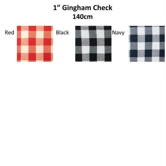 1-inch Cotton Gingham Fabric