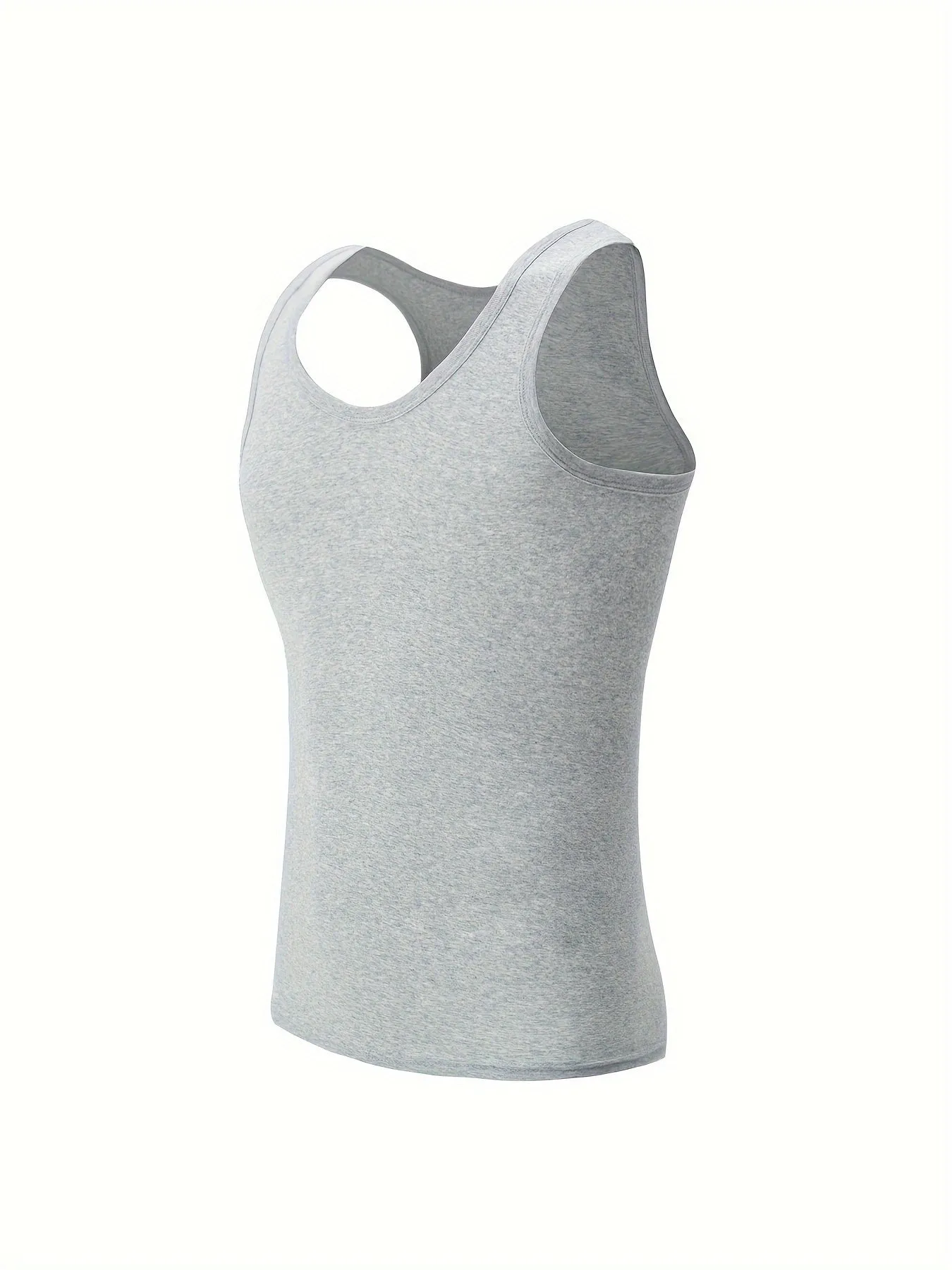 5-Pack Men's White Tank Tops - Comfortable Cotton Sleeveless T-Shirts for Fitness & Casual Wear