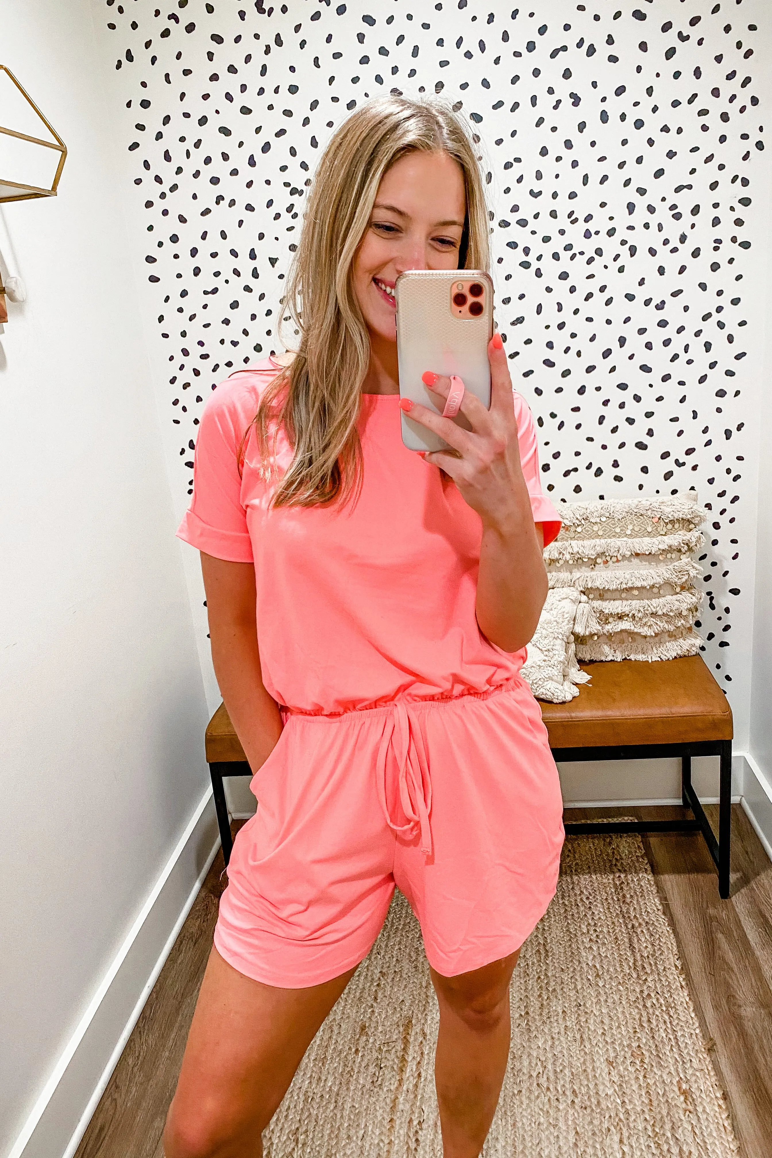 Addison Hot Pink Comfy Romper | S-XL