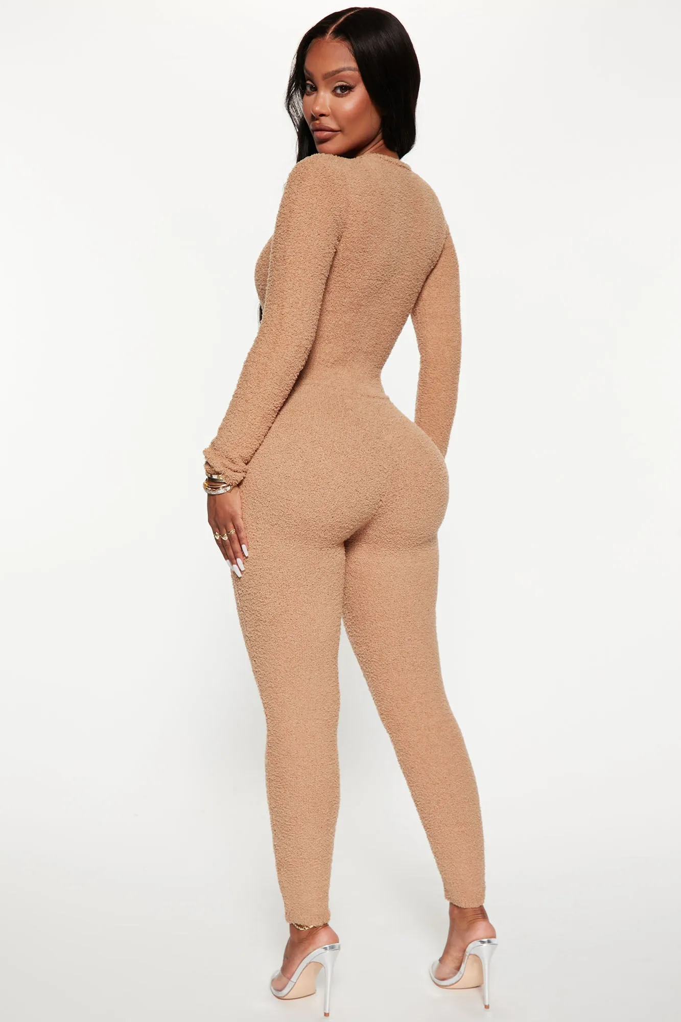 All Types Of Cozy Sweater Jumpsuit - Taupe