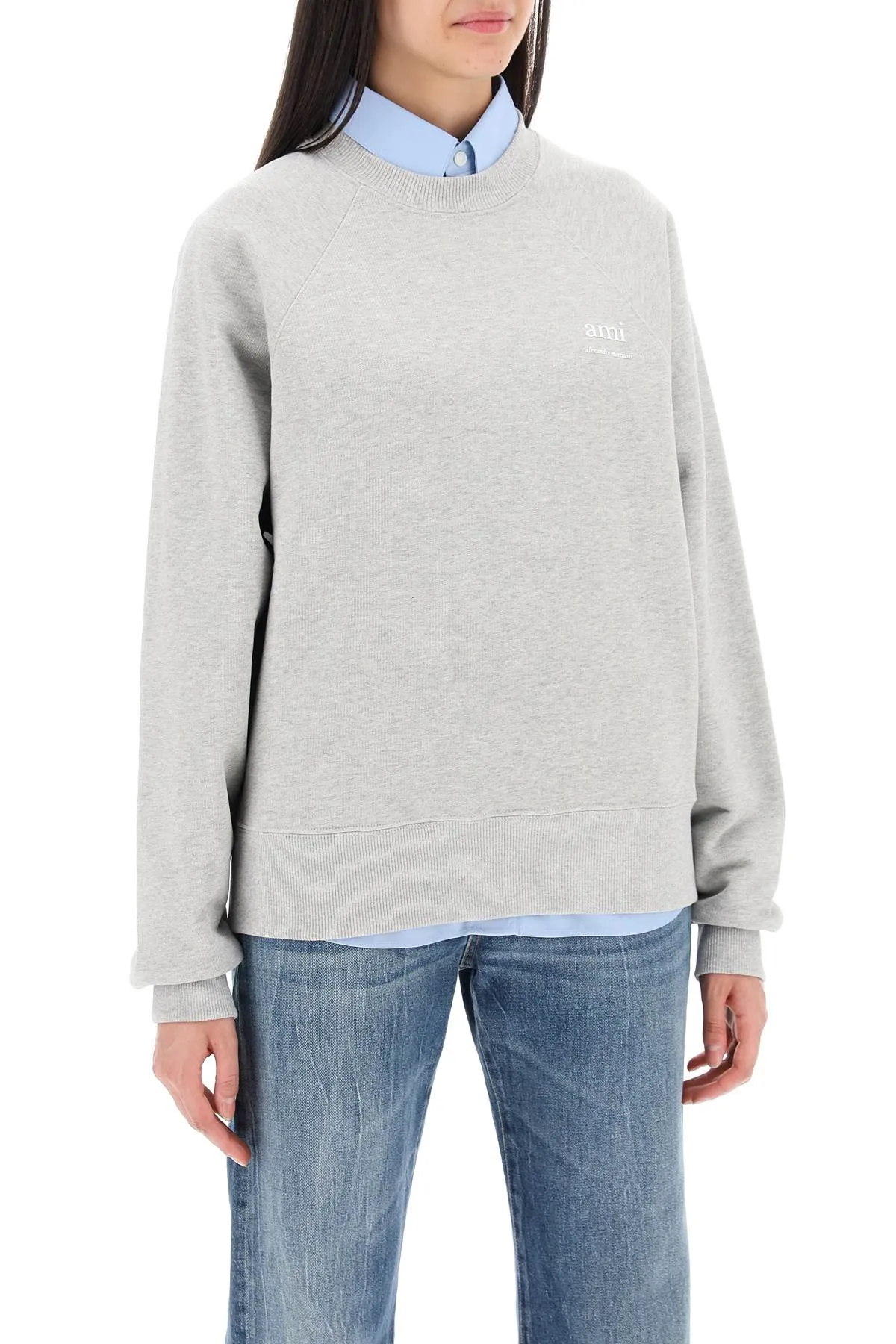 AMI ALEXANDRE MATIUSSI organic cotton crewneck sweatshirt