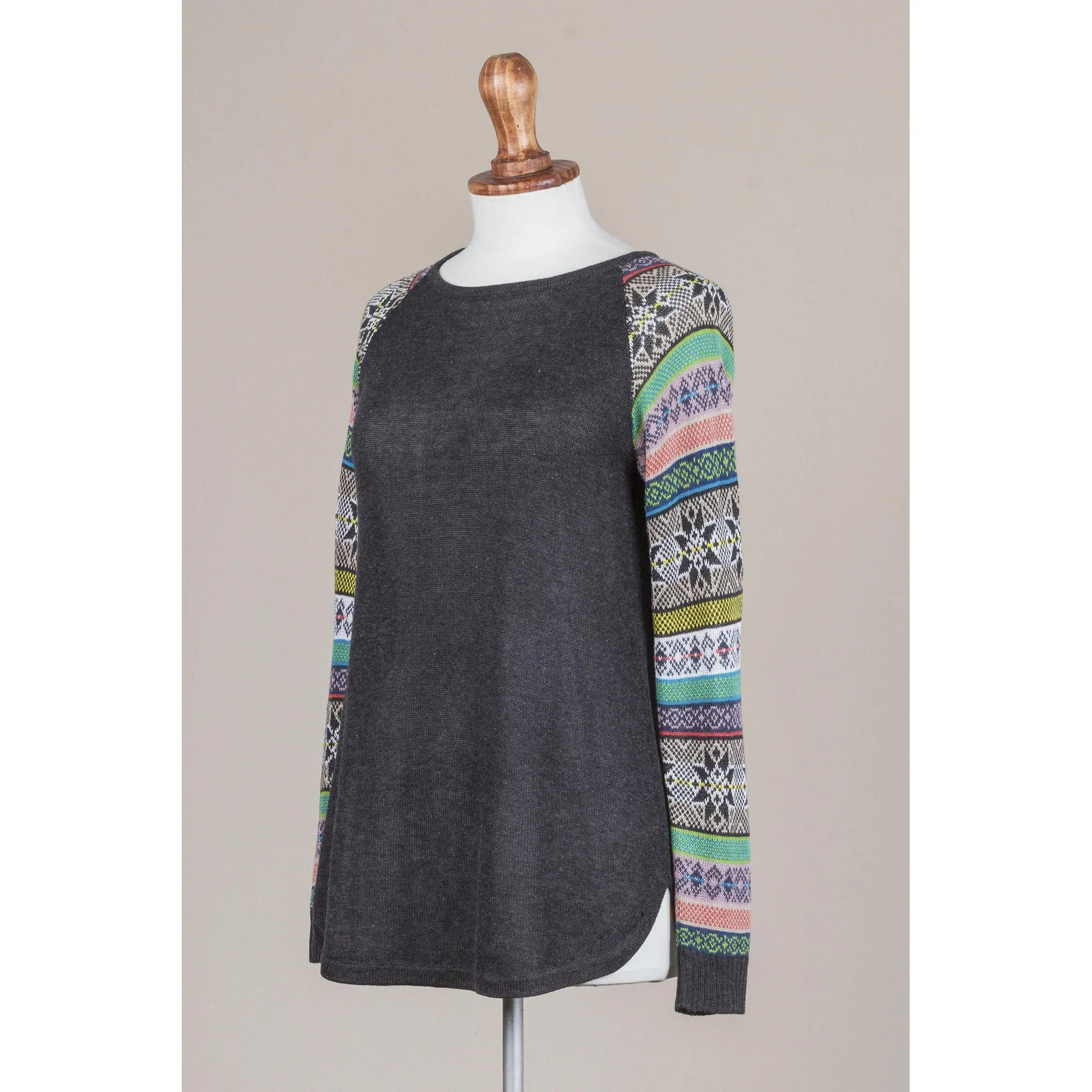 Andean Star in Charcoal Knit Sweater