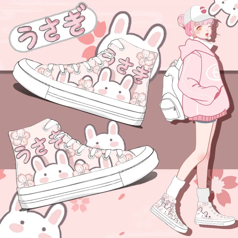 Bunny Cherry Blossom High Tops