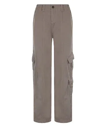 Cargo Solid Baggy Pants^