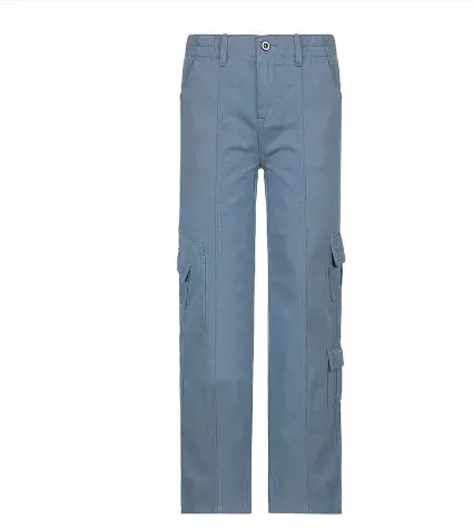 Cargo Solid Baggy Pants^