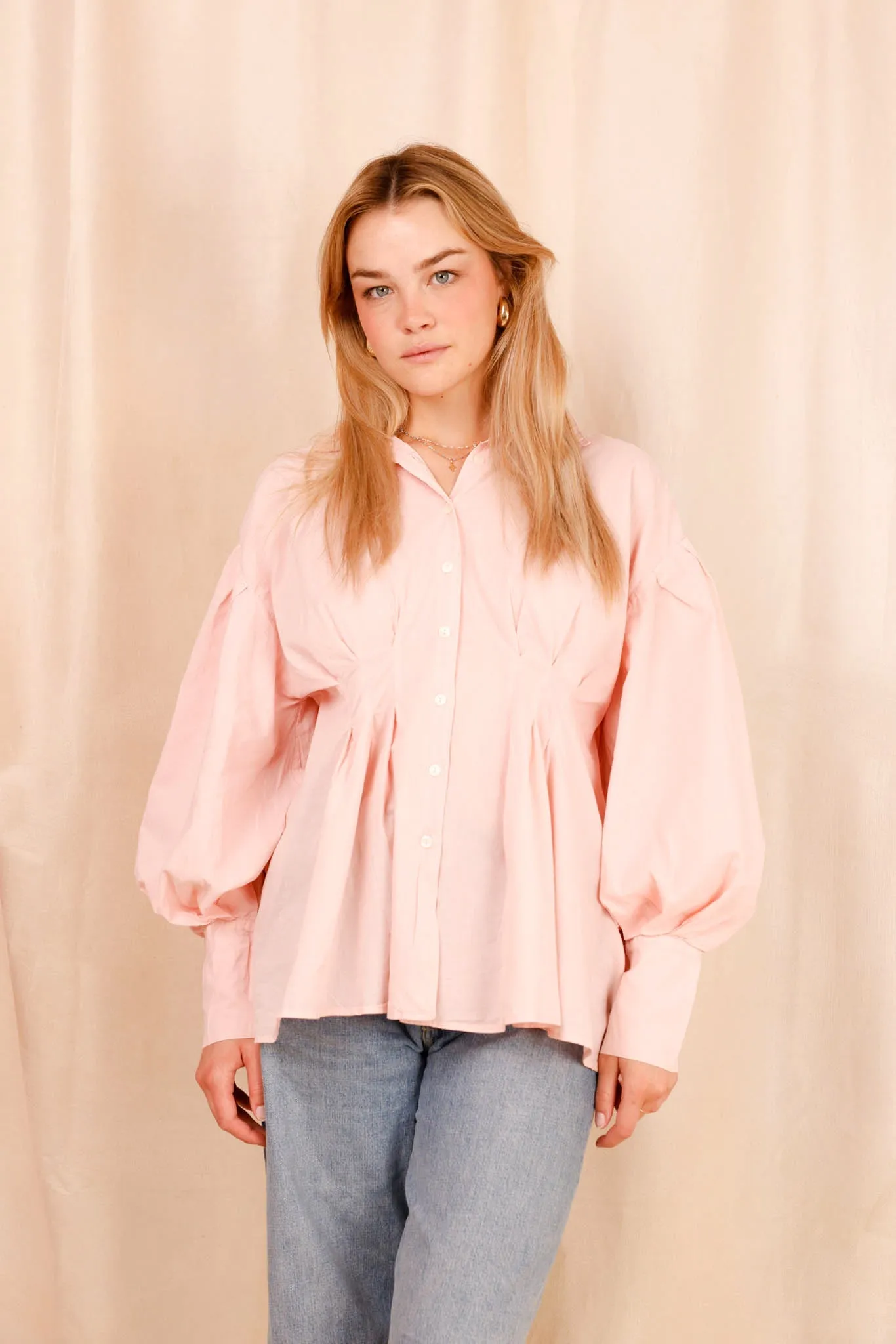 Chemise VAHINA - rose quartz - 100% voile de coton