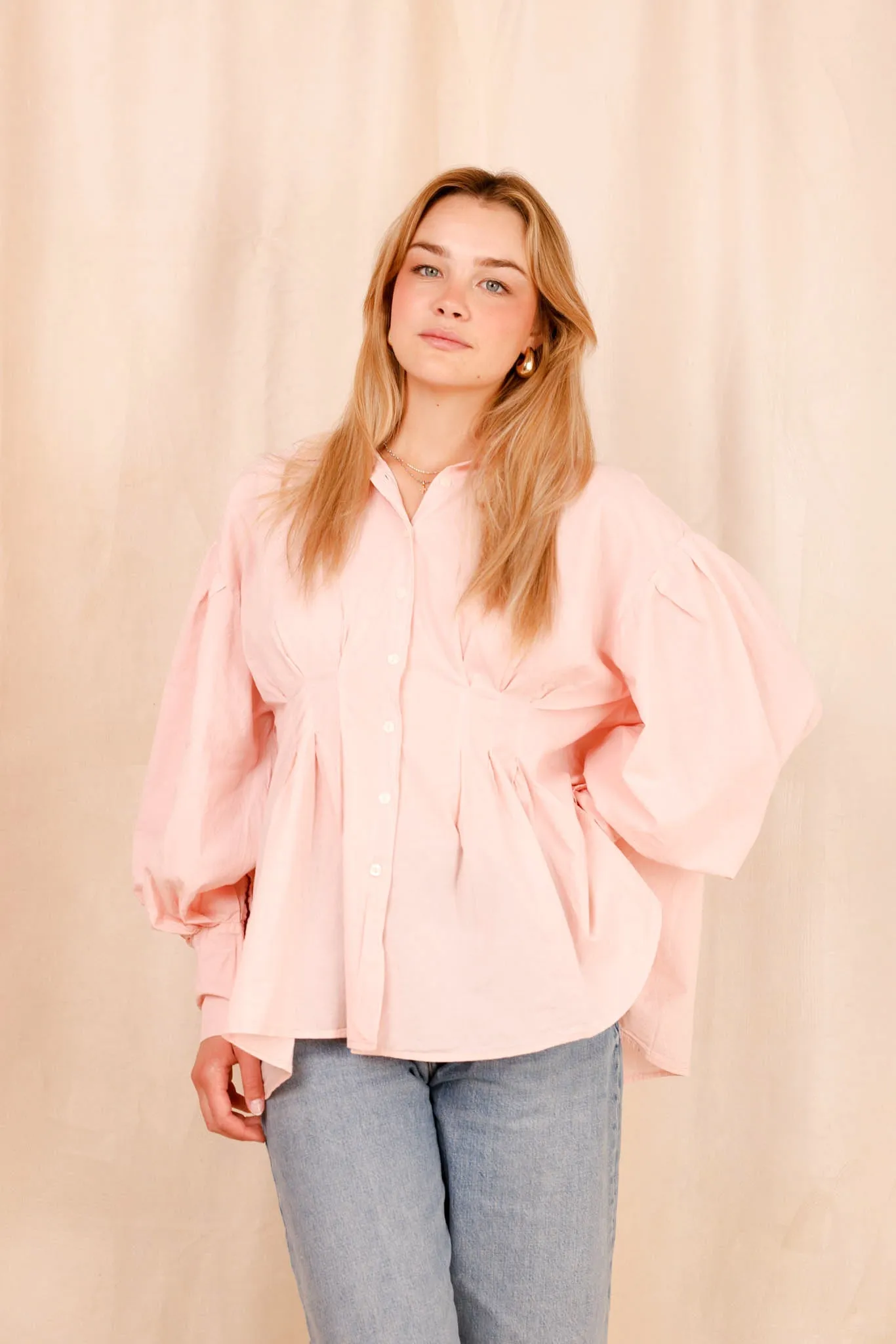 Chemise VAHINA - rose quartz - 100% voile de coton