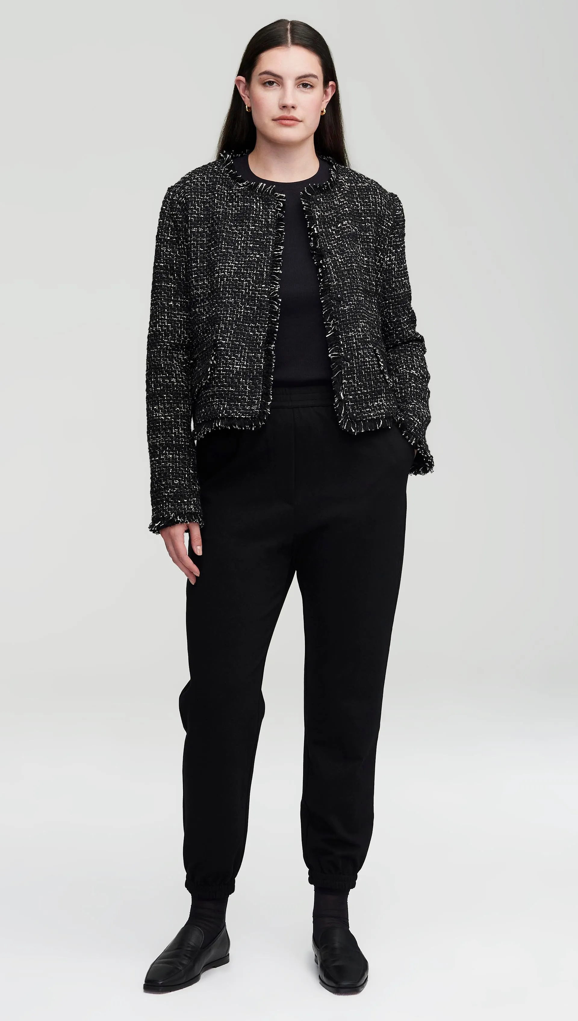 Classic Jacket in Tweed | Black Multi