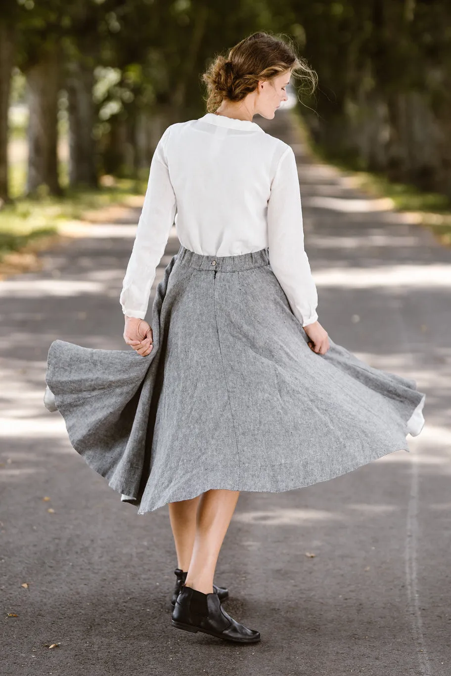 Classic Skirt, Twill Linen