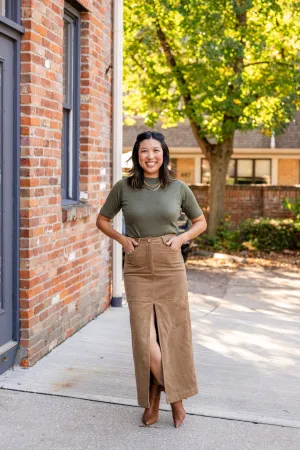 Corduroy Maxi Skirt