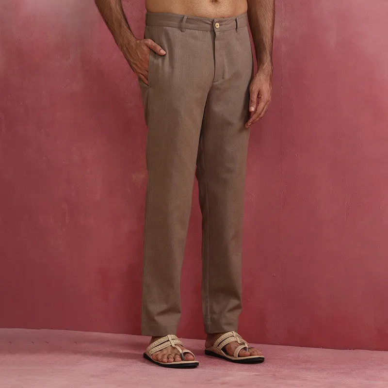 Cotton Twill Pants for Men | Grey