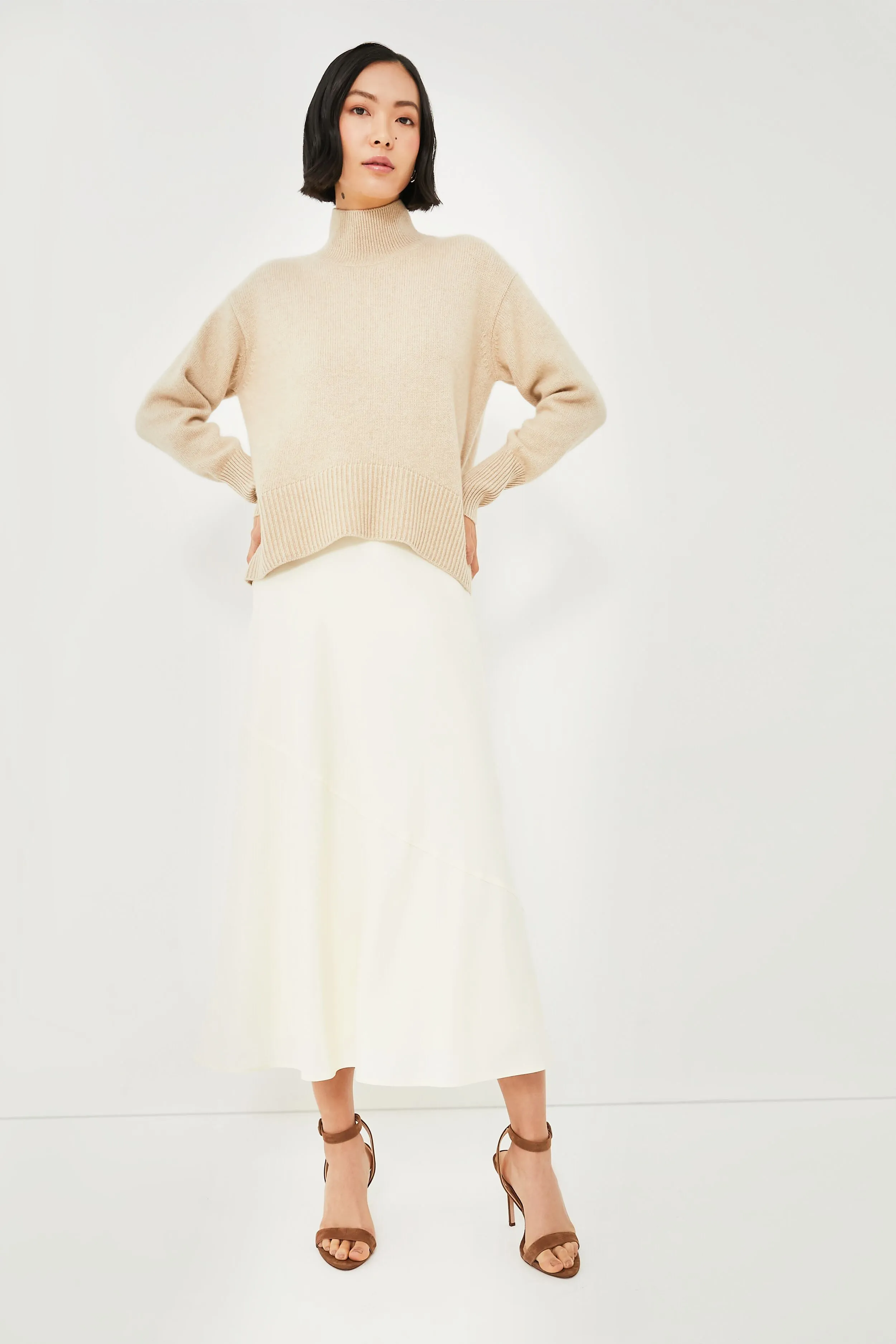 Cream Ami Slip Skirt