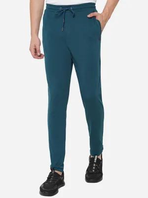 Deep Blue Solid Slim Fit Track Pant | Greenfibre