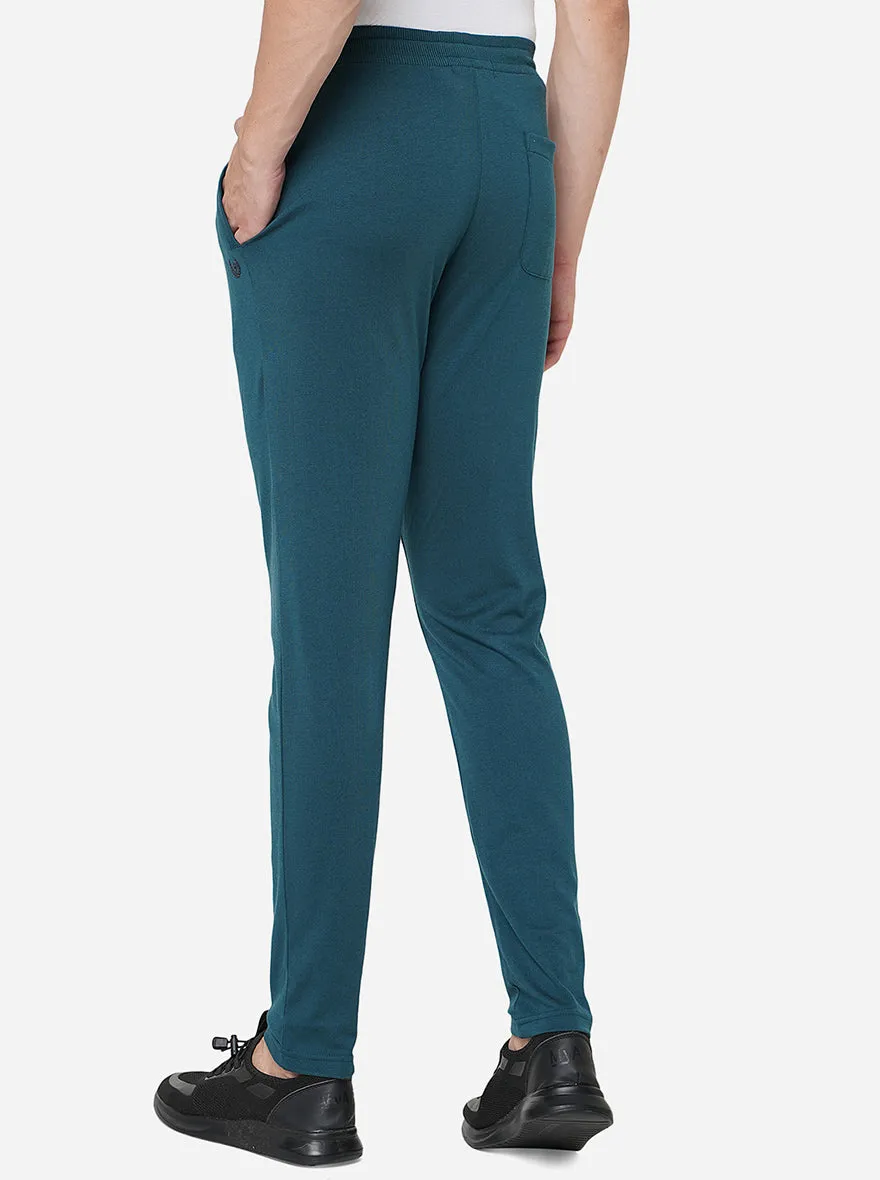 Deep Blue Solid Slim Fit Track Pant | Greenfibre