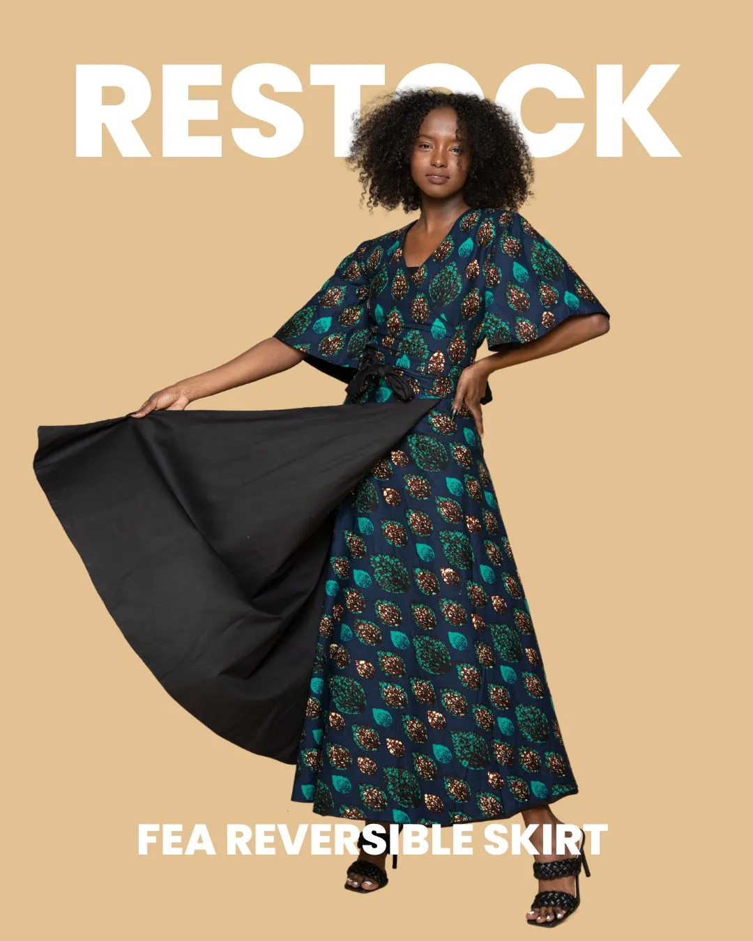 Fea Reversible Wrap Skirt