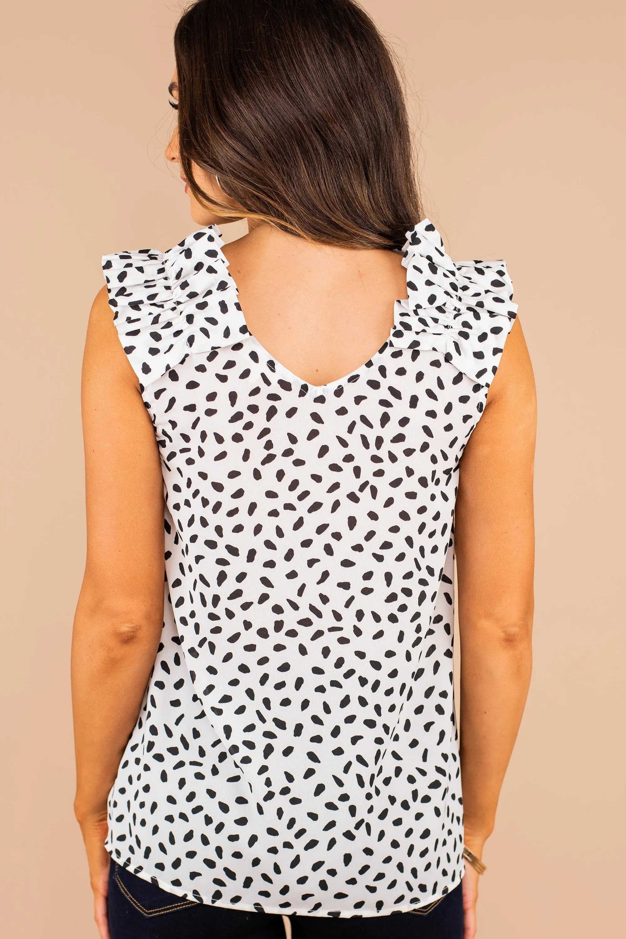 Feel The Fun Ivory White Leopard Tank