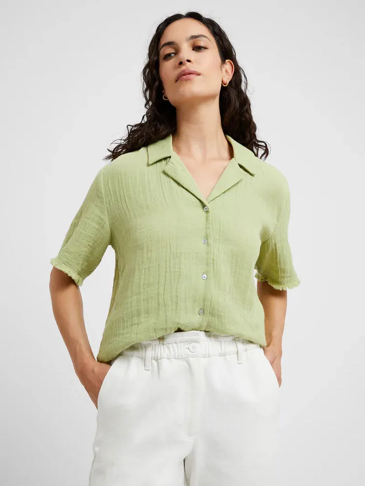 Great Plains Fray Edge Detail Shirt Kiwi