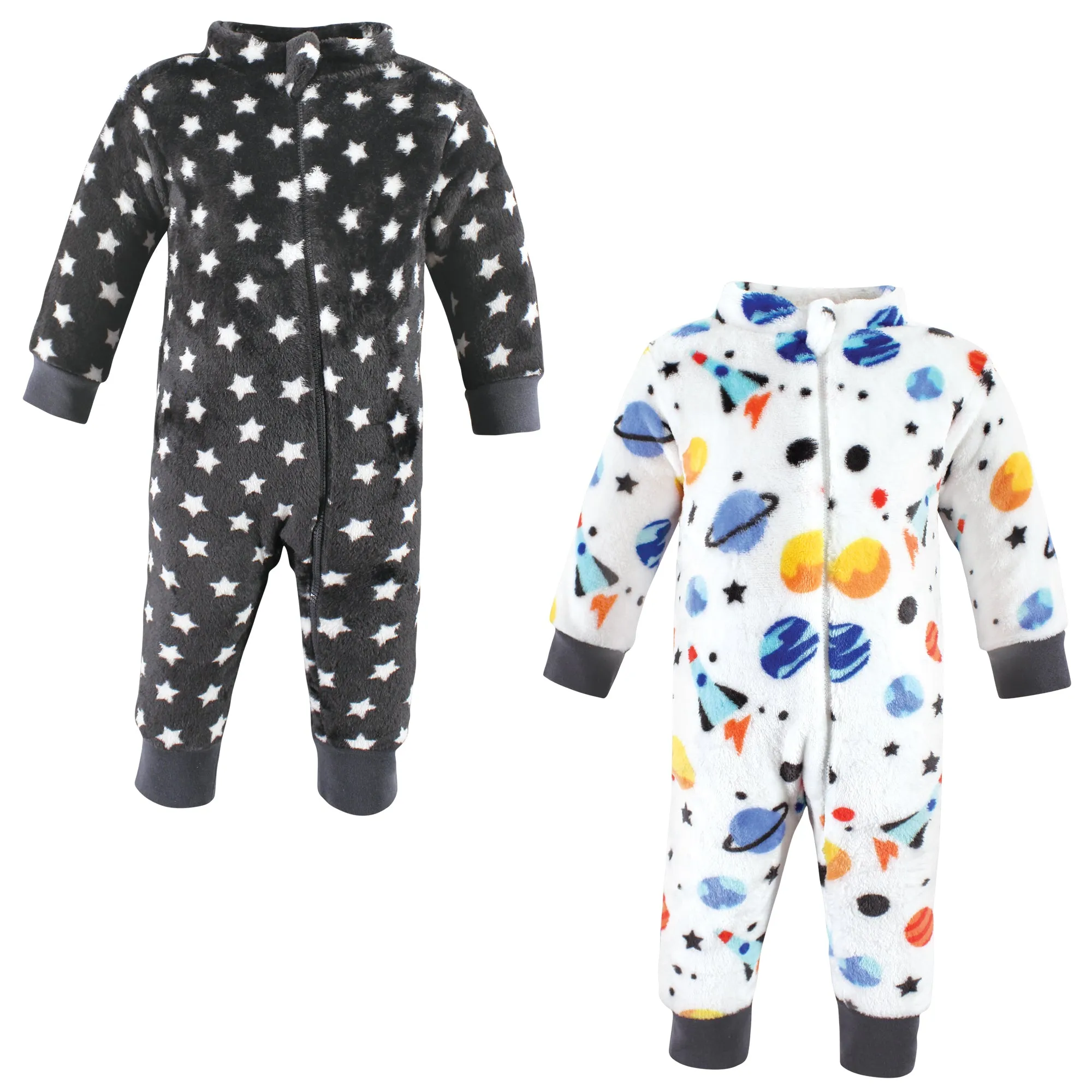 Hudson Baby Plush Jumpsuits, Space Adventure