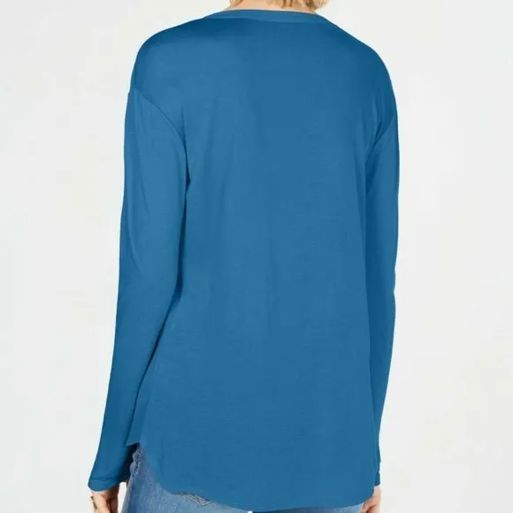 I.n.c. Petite Split-Neck Top, size pp