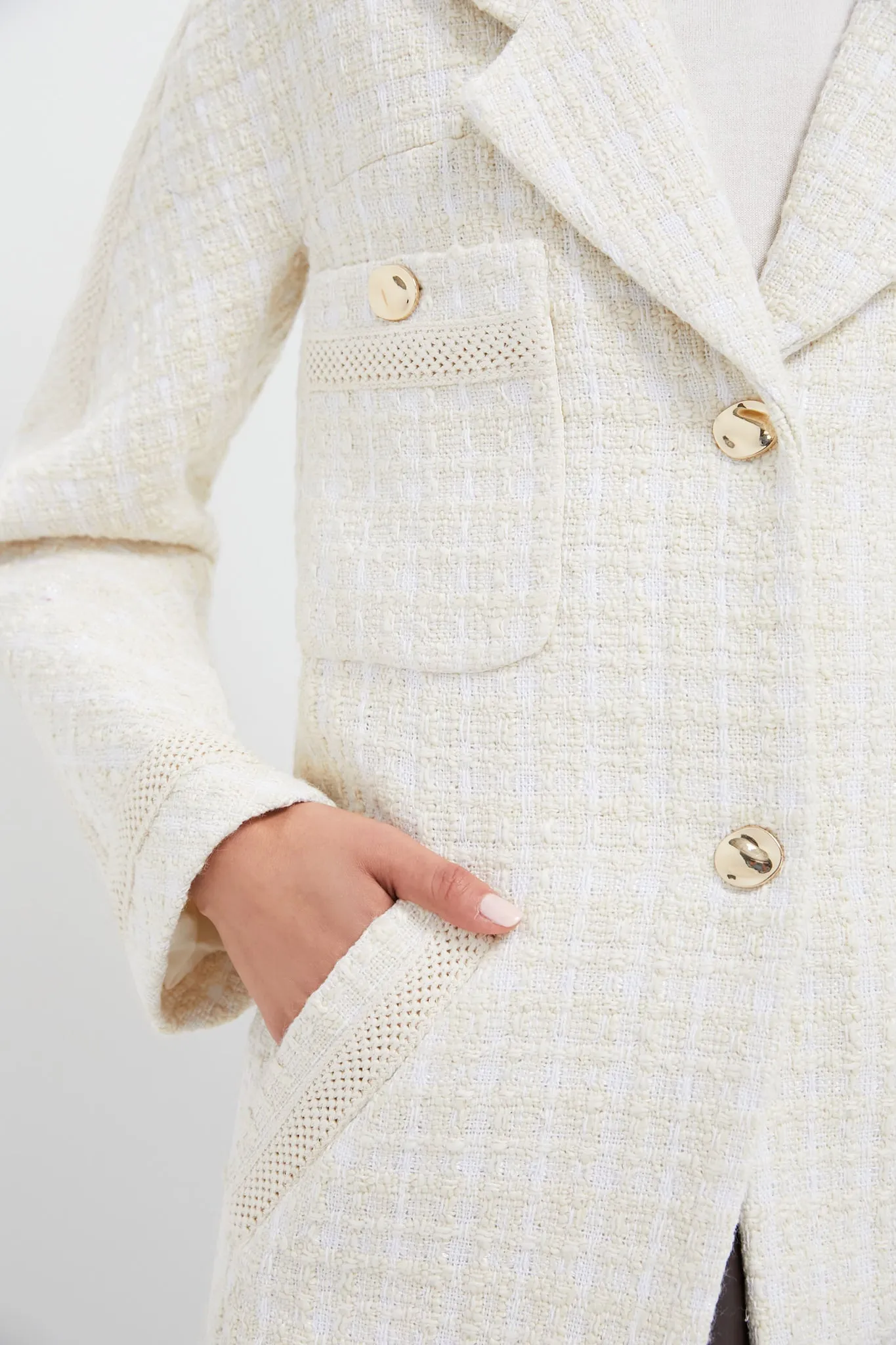 Ivory Tweed Renata Jacket