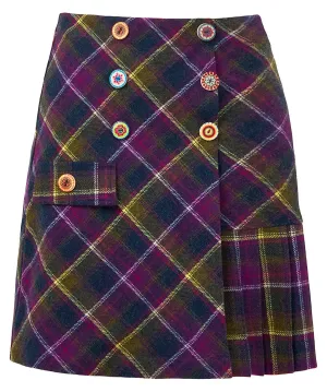 Joe Browns 14 Purple Joe's Favourite Checked Skirt