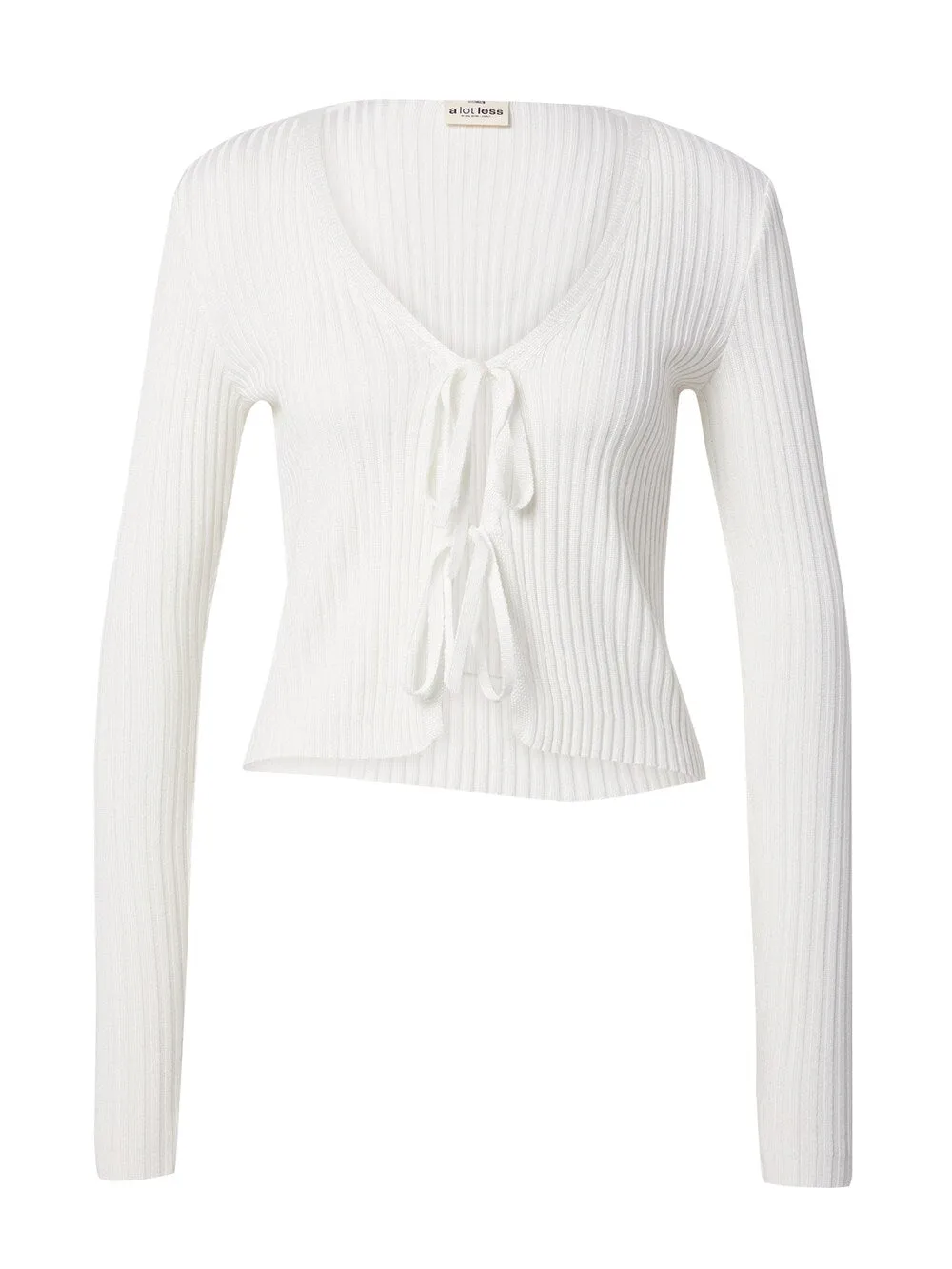 Knitted cardigan A LOT LESS Nele, white