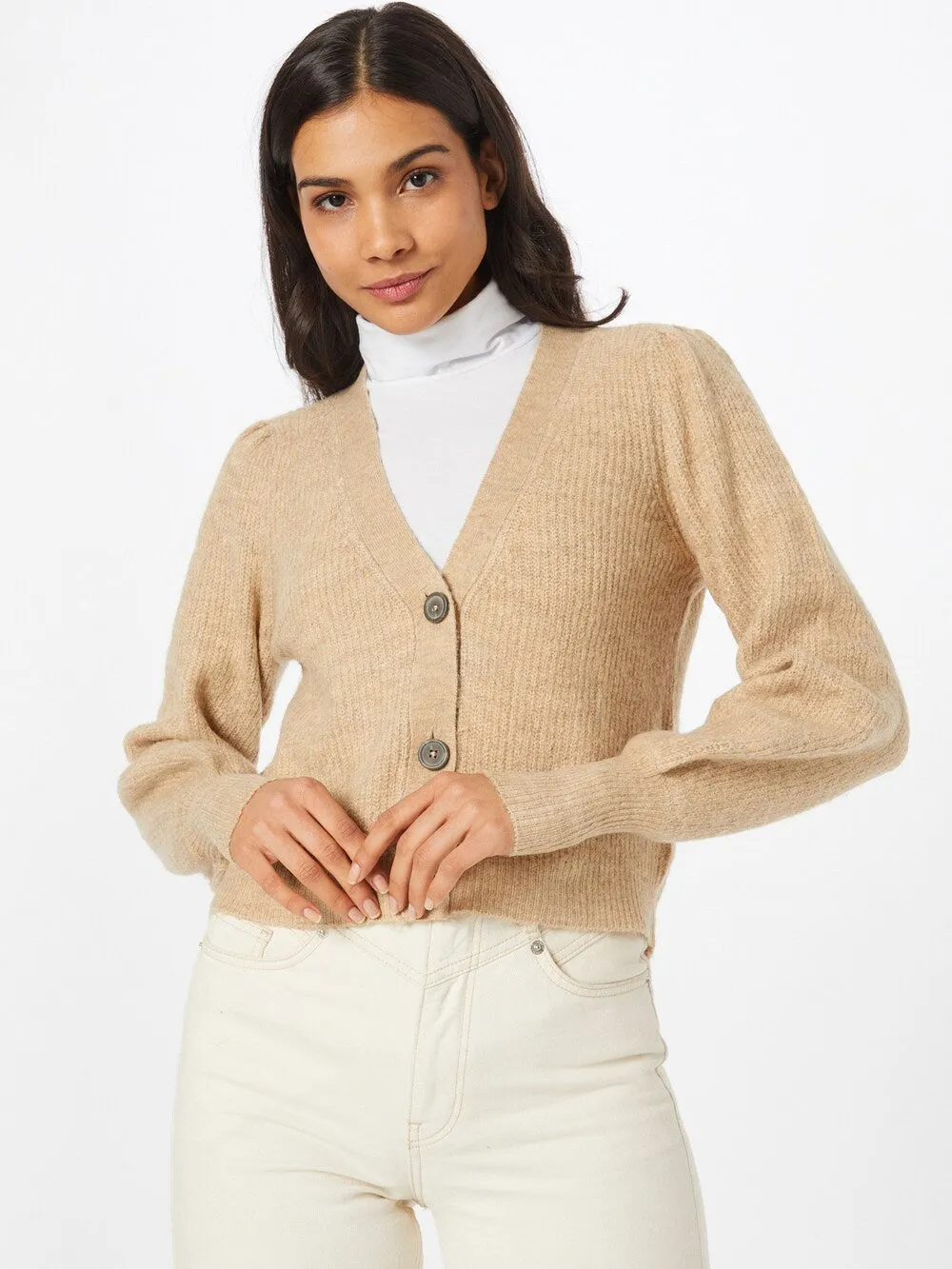 Knitted cardigan JDY Drea, motley beige