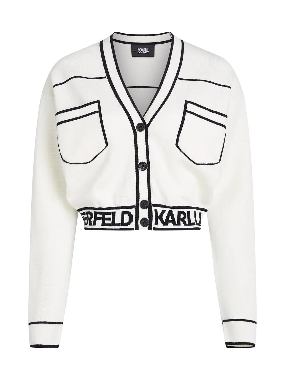 Knitted cardigan Karl Lagerfeld, white