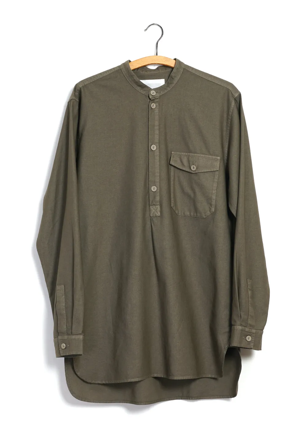 LEVI 28-12-6 | Long Loose Fit Pull On Shirt | Sage