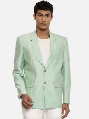 Light Green Men's Silk Blazer - MMJ086