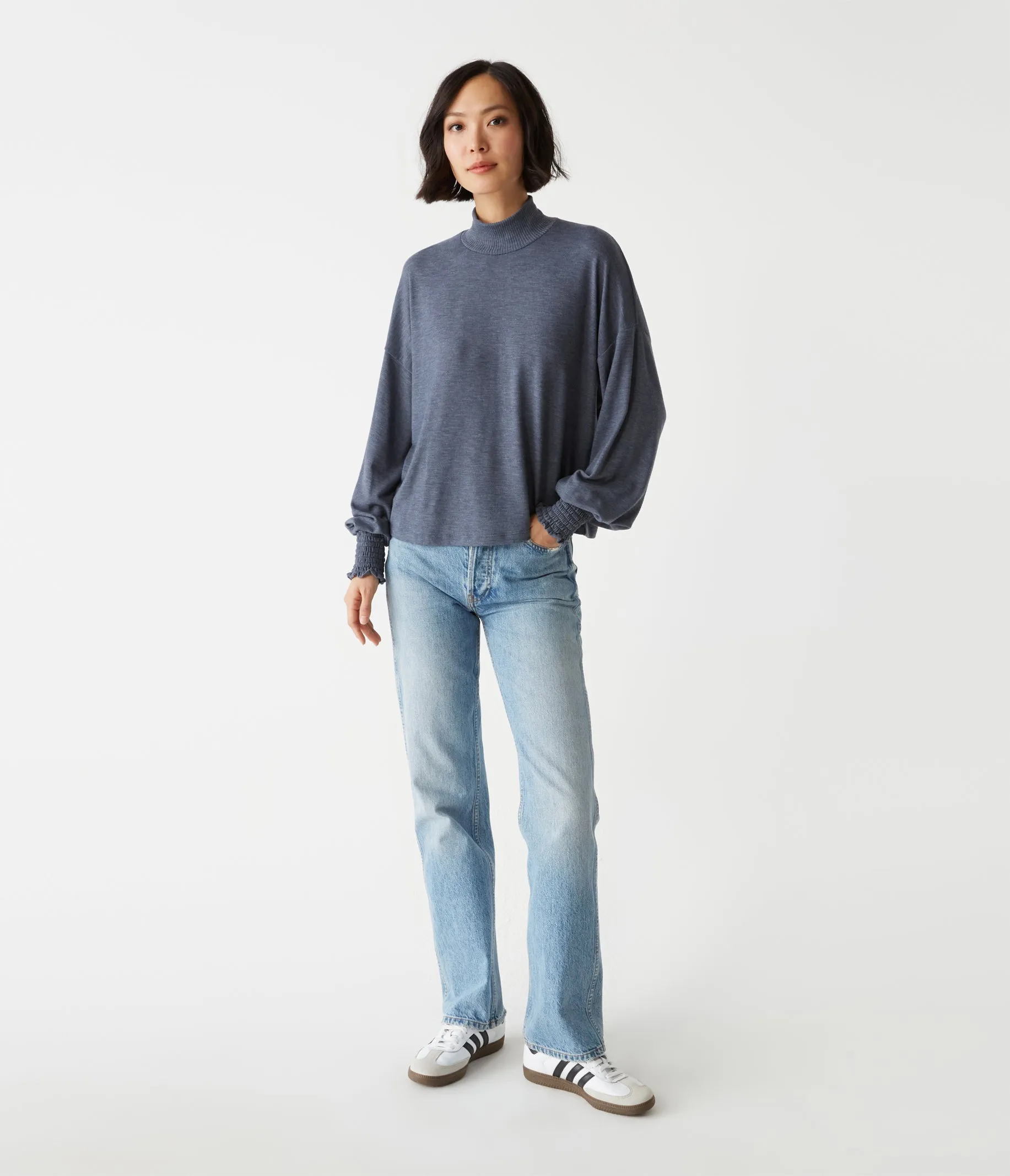 Lila Mock Neck Top