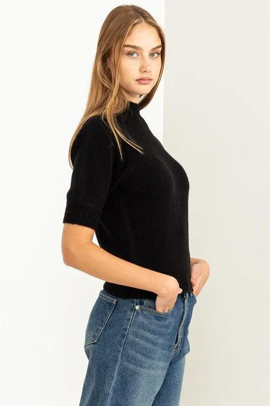 Lovely Puff Sleeve Sweater Top