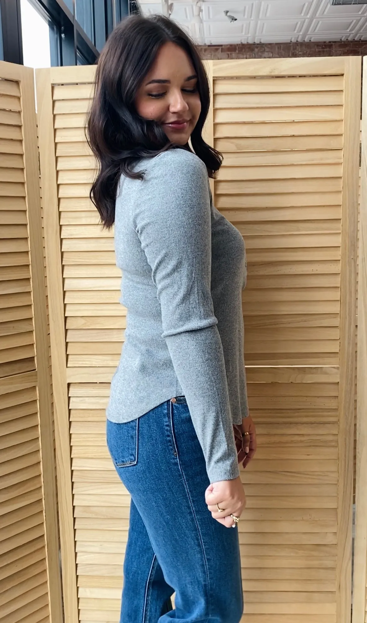 Meant For Me Knit Top | Grey