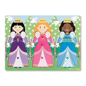 Melissa & Doug Classic Peg Puzzle Dress-Up Princesses