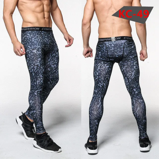 Men's Camouflage Versatile Compression Tights ideal for Cross-fit, Bodybuilding, Running