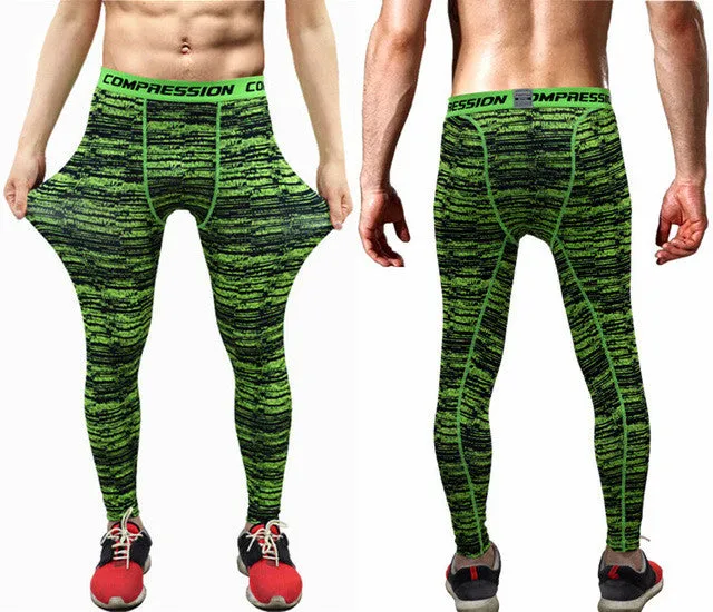 Men's Camouflage Versatile Compression Tights ideal for Cross-fit, Bodybuilding, Running