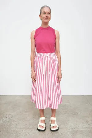 Mina Skirt - Fuchsia Stripe