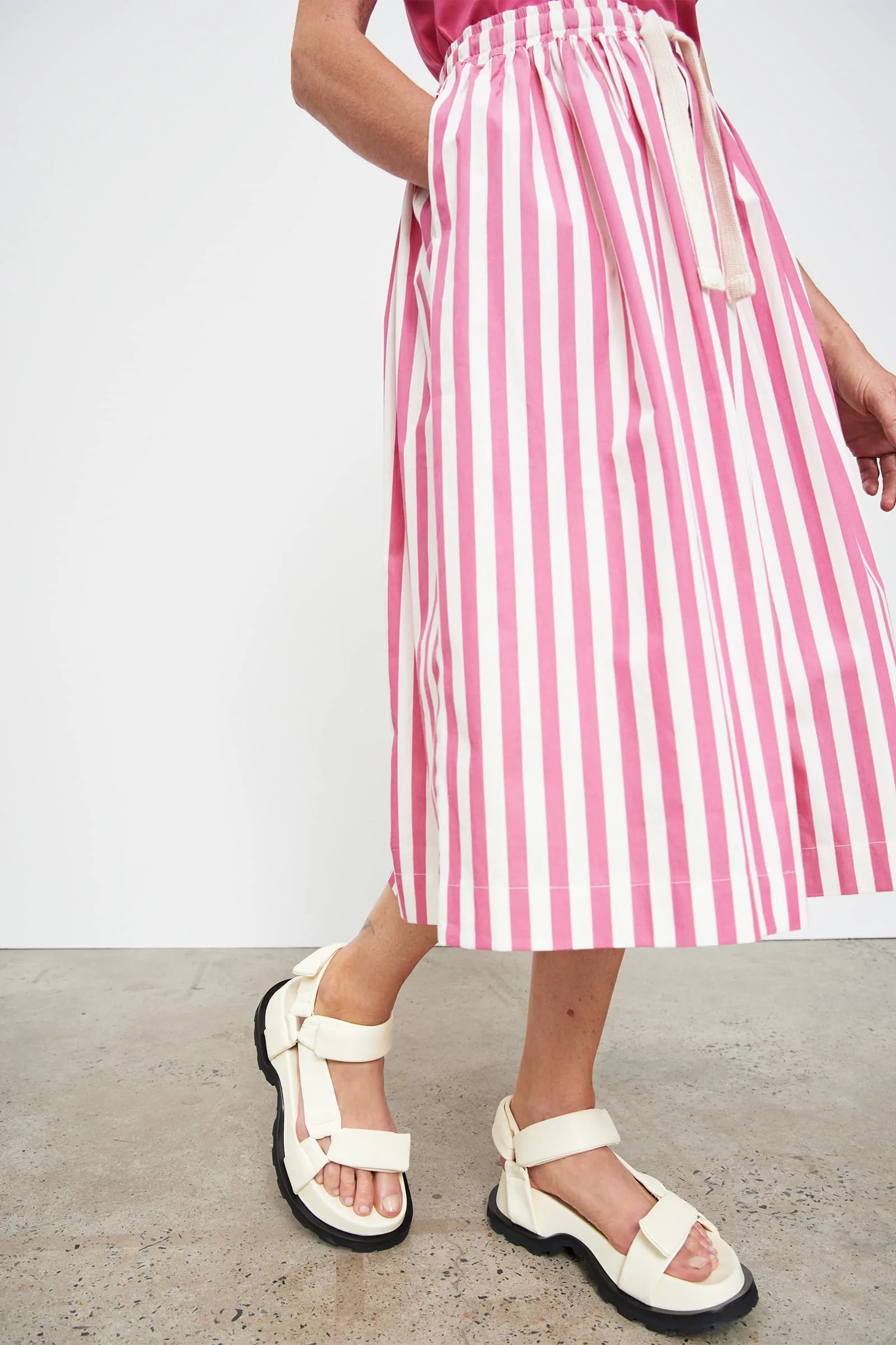 Mina Skirt - Fuchsia Stripe