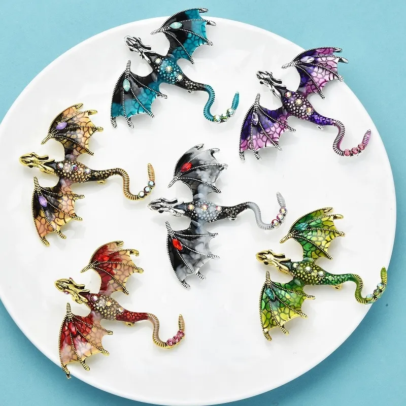 Mystical and Magical Dragon Brooch Pins