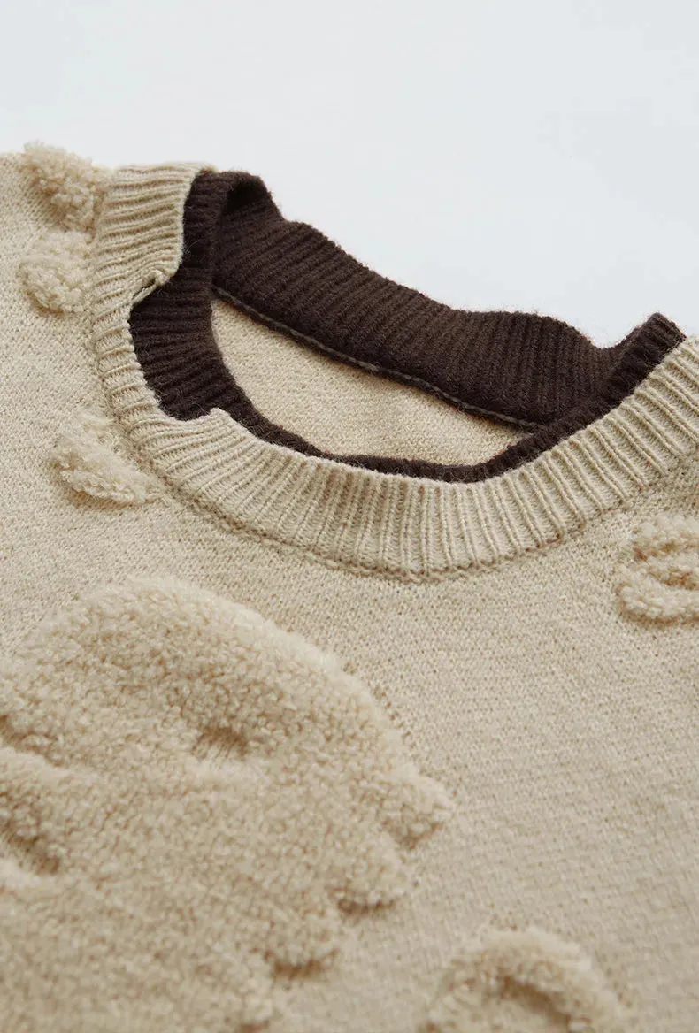 [NEW] INFL Embossed Courage Knit Sweater [Unisex]