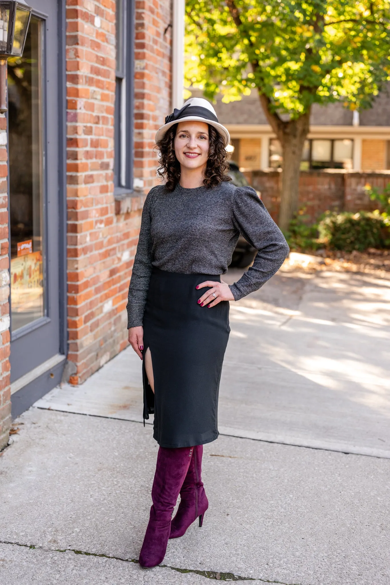 Pencil Skirt with Slit