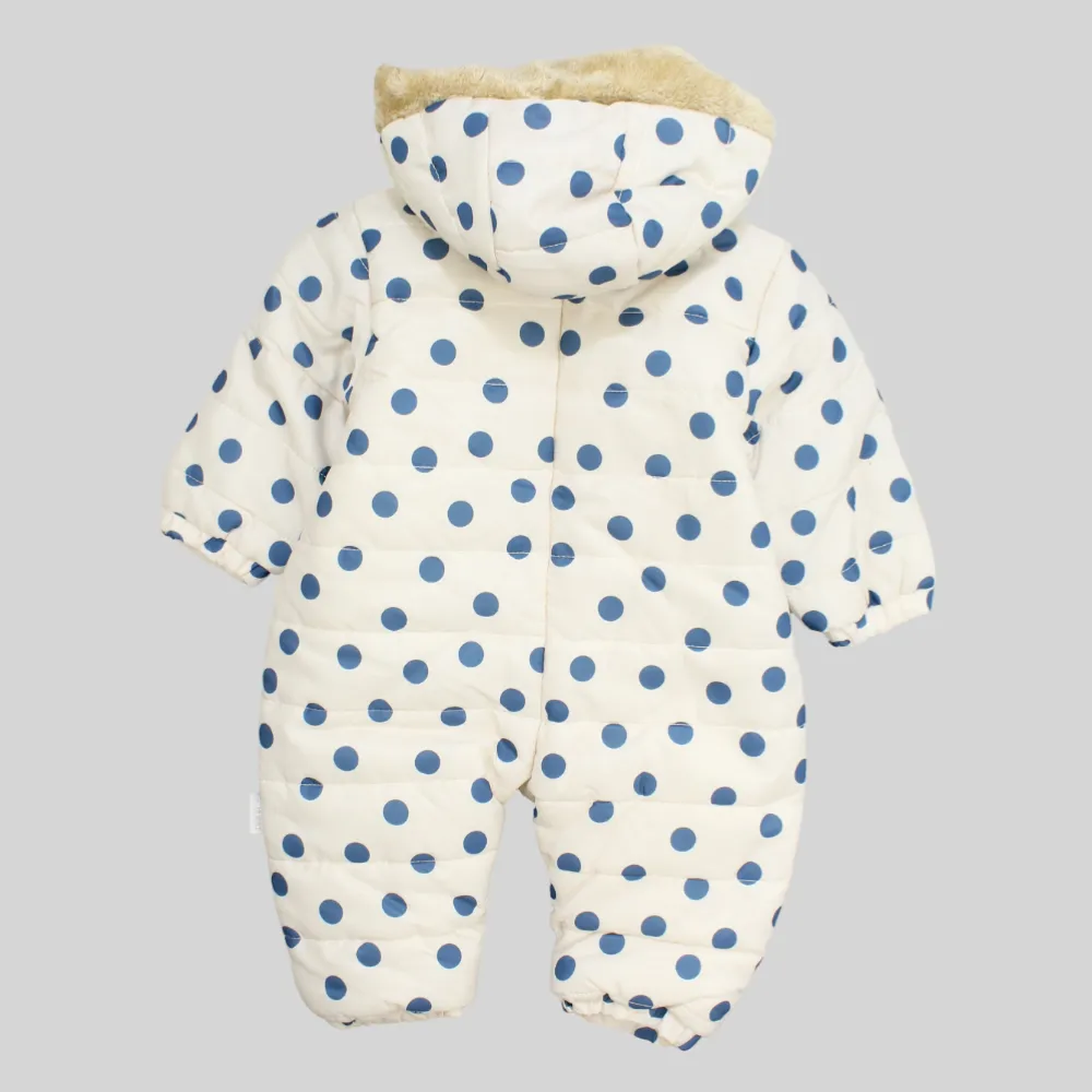 Polka Dots Long-Sleeved Fleeced Overall