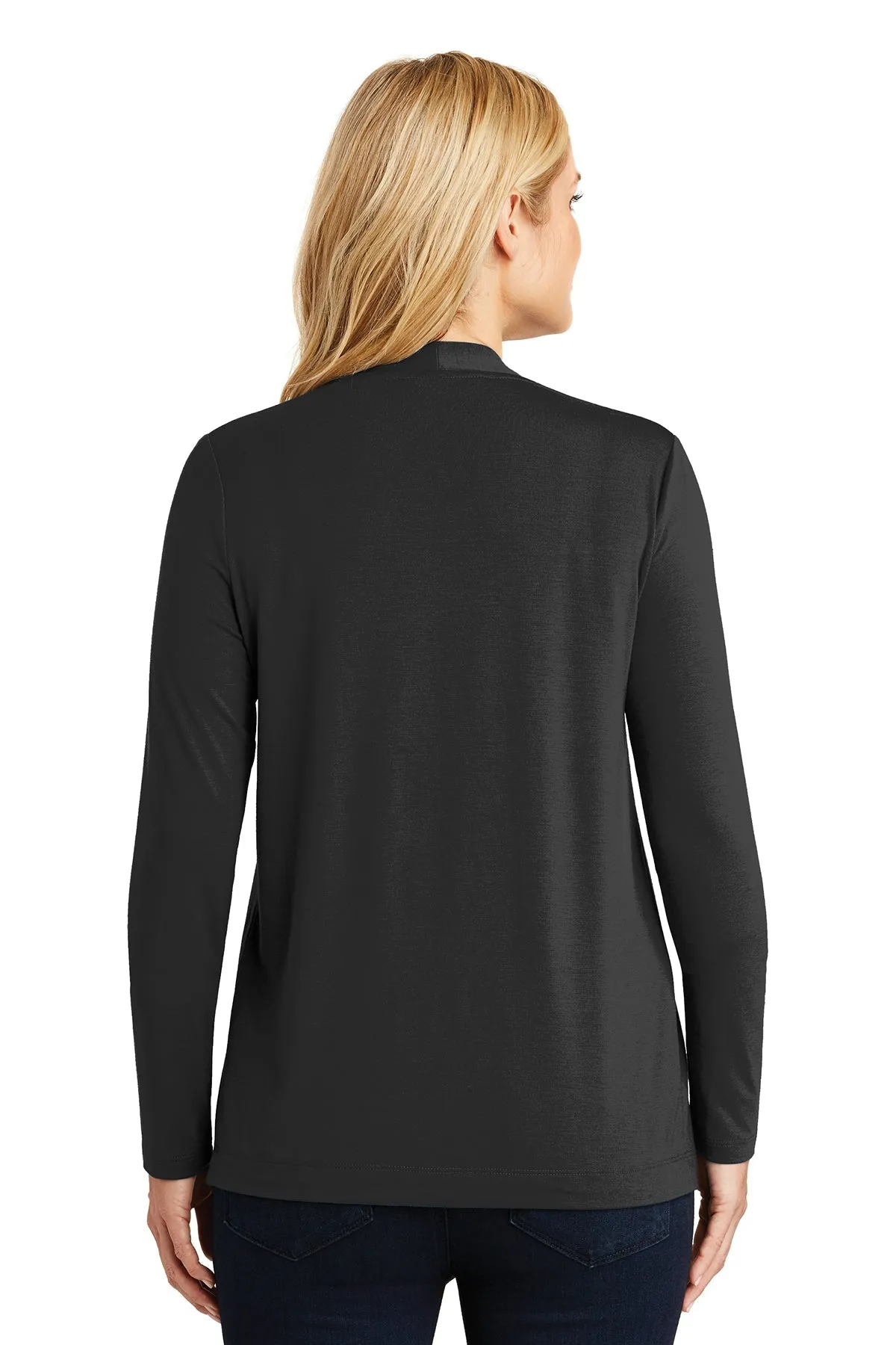 Port Authority Ladies Branded Concept Knit Cardigans, Black