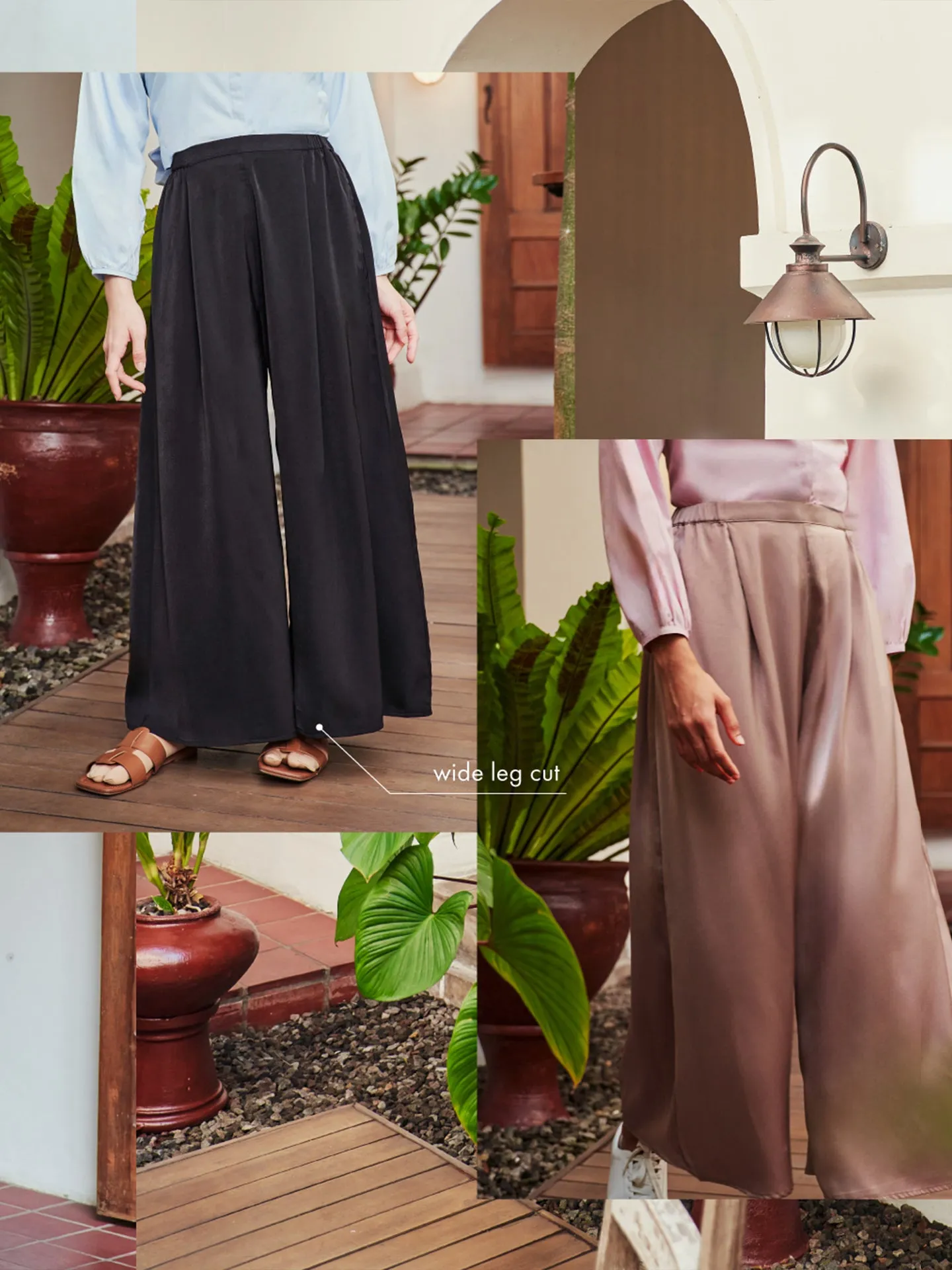 Satin Wide Pants