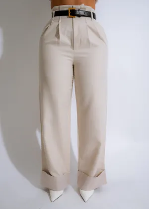 Sculpted Silhouette Cuffed Pants Nude