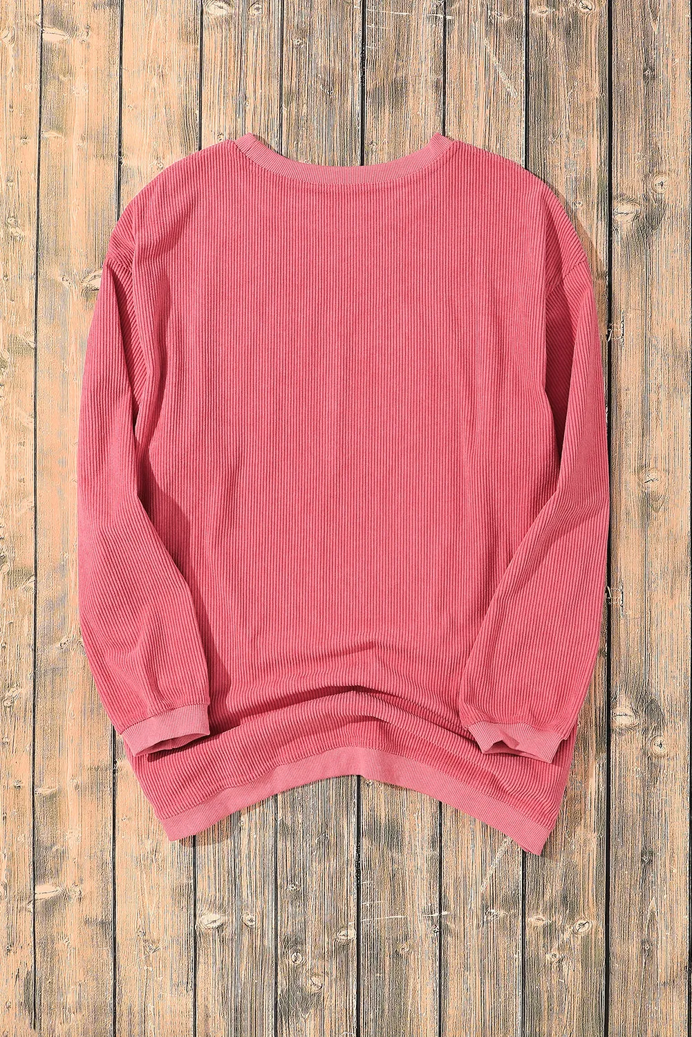 Slouchy Ribbed Corduroy Oversized Sweatshirt