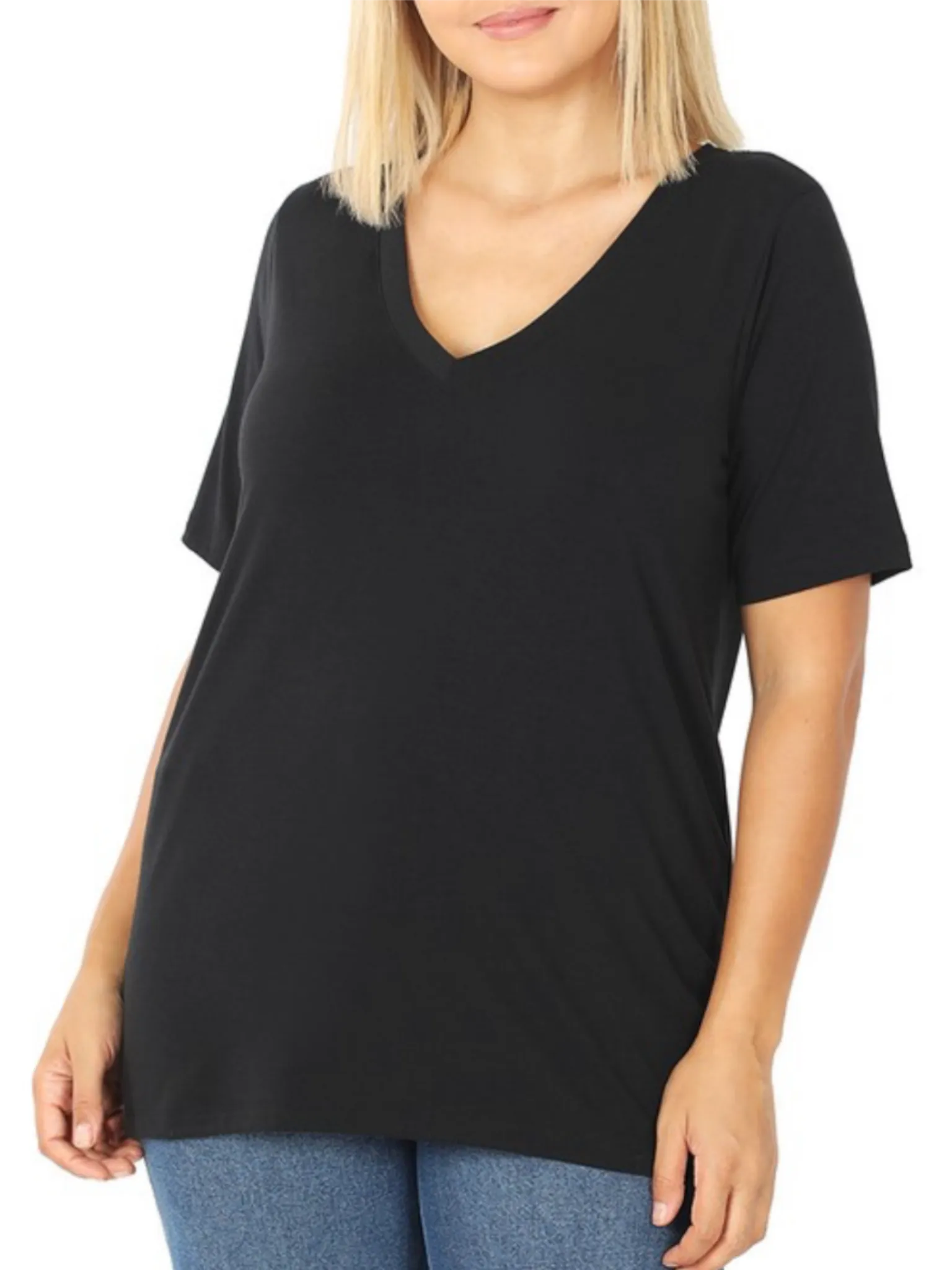 Sydney V-Neck Tee - Black