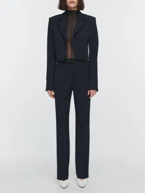 The Cropped Blazer in Midnight