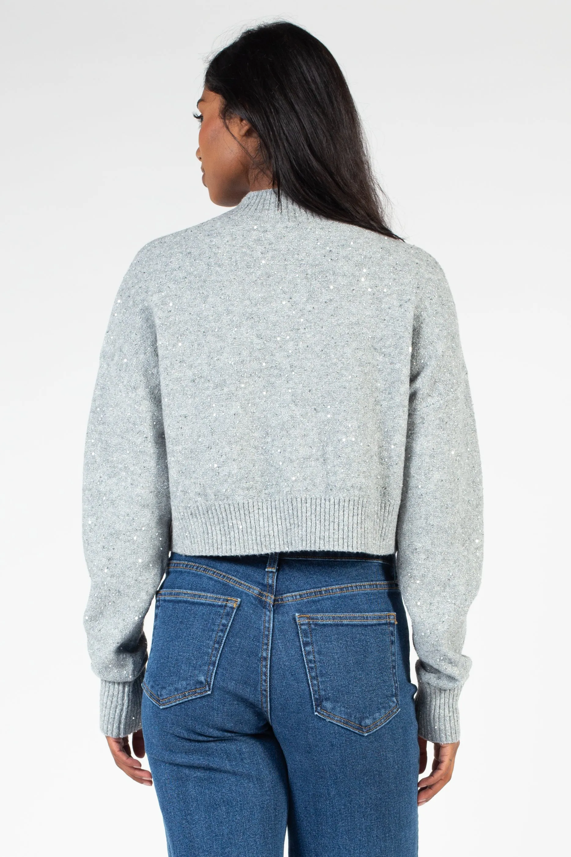 Twinkle Mock Neck Crop Sweater