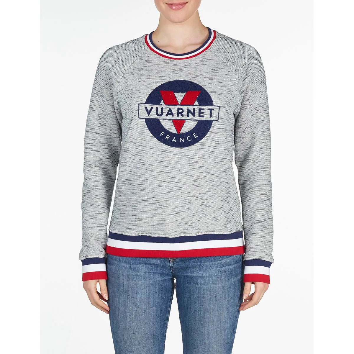 WOMEN'S SWEAT CREW NECK PATCH LOGO